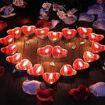 Kuzey 50 Adet Tea Light Kalpli Mum Kırmızı Mum Sevgililer Gününe Özel Kalpli Mum Kırmızı Kalpli Mum