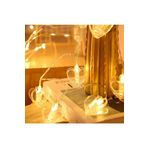 Kuzey Heart Photo Clip String Led Warm Light Gün Işığı Pilli Kalpli Mandal Led Işık 2 Metre Gün Işığı Led