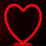 Kuzey Kırmızı Kalpli Led Işık Yılbaşı Işıkları Decor Heart Red Led Light Pilli Led Işık Kırmızı Neon Işık