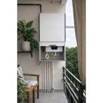 Kuzey Kombi Plastik Pvc Kombi Dolabı En-boy-der: 58-130-40 cm Balkon Iç-Dış Mekan Mutfak Için Dayanıklı Dolap - Beyaz