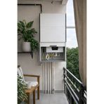 KUZEY KOMBİ PLASTİK PVC Kombi Dolabı En×Boy×Der: 40×132×58 cm Balkon İç-Dış Mekan Mutfak için Dayanıklı Dolap