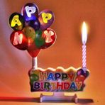 Kuzey LED Işıklı Pasta Mumu Müzikli Pasta Mumu Pilli Mum Doğum Günü Pasta Mumu Balloons Happy Bırthday Candles - Çok Renkli - 1 Adet