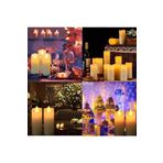 Kuzey Led Light Candles 6 Adet Led Işıklı Mum Titrek Sallanan Mum Işıklı Mum Led Mum Pilli Mum Gün Işığı