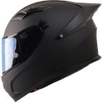 Kuzey Motor Fazer FX-211X Mat Siyah Kask Kapalı Model Renkli Camlı ( Iç Güneş Vizörlü ) - 2XL