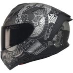 Kuzey Motor Kuzeymotor Mts X340 Coldy Fullface Kask Mat Siyah-Gri (Siyah Camlı) - Mat Siyah - Gri