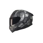 kuzey motor KUZEYMOTOR MTS X340 COLDY FULLFACE KASK MAT SİYAH-GRİ (SİYAH CAMLI)