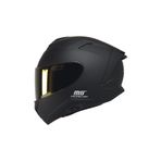 Kuzey Motor Kuzeymotor Mts X340 Fullface Kask Mat Siyah (Gold Camlı)
