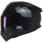 Kuzey Motor Kuzeymotor Mts X340 Fullface Kask Parlak Siyah (Mavi Camlı)