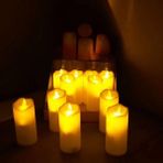 Kuzey Oyuncak 96 Adet Yüksek Kalite Titrek LED Işıklı Mum 12 cm LED Mum Pilli Mum Kır Düğünü Kına Romantik Dekor - Sarı