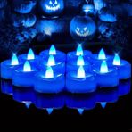 KUZEY OYUNCAK BLUE LED LİGHT CANDLES 24 ADET MAVİ LED IŞIKLI MUM MAVİ LED MUM MAVİ IŞIKLI MUM ROMANTİK DEKOR MUM