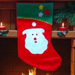 Kuzey Oyuncak KIRMIZI NOEL ÇORABI NOEL BABA FİGÜRLÜ ÇORAP YILBAŞI SÜSLERİ YILBAŞI DEKORLARI 44 CM NOEL BABA ÇORABI