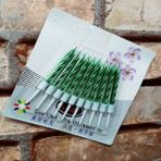 KUZEY OYUNCAK VIP KALİTE BURGULU YEŞİL PASTA MUMU YEŞİL DOĞUM GÜNÜ MUMU 10 ADET YEŞİL MUM DECOR GREEN BIRTHDAY CANDLE