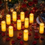 Kuzey Oyuncak Yüksek Kalite 11 Adet 15 cm LED Işıklı Mum Gün Işığı Alev Efektli Titrek Yanan LED Mum Büyük Boy - Sarı
