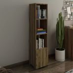 Kuzey Raflı, Kapaklı Minimal Kitaplık Antik Ceviz