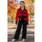 Kuzeyi Butik Bayramlık Kız çocuk geniş paça eşofman ve hırka dahil garson boy takım