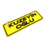 Kuzeyin Oğlu Yazılı Sarı Dekor Plaka Vantuzlu Cam Süsü