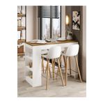 KuzeyLife Shelfy Bar Raflı Yemek Masası Safir Meşe