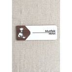 Kuzeylina Mutfak Kapı Tabelası – Kapı İsimliği | 19x7 cm Çift Katmanlı Yönlendirme Levhası