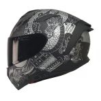 Kuzeymotor Mts X340 Coldy Fullface Kask Mat Siyah-Gri (Siyah Camlı)