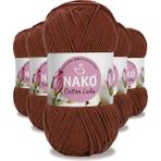 Kuzgun Ticaret 5 Adet Cotton Lüks Yelek Tunik Kazak Bluz Hırka Ipi Yünü Kızıl Kahve 97556