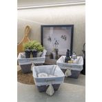 Kuzgun Ticaret Çok Amaçlı Saklama Organizer Kutu Kare Keçe Sepet (3 Boy) ( Lisinya )