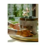 Kuzgun Ticaret Deri Şeritli Yuvarlak Çok Amaçlı Düzenleyici Organizer Kutu Keçe Sepet (Mini) 03822 ( Lisinya )