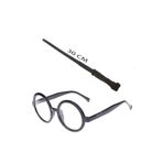 Kuzgun Ticaret Harry Potter Asası 30 cm ve Siyah Çerçeveli Harry Potter Gözlüğü Seti (4767) - Lisinya