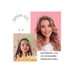 Kuzgun Ticaret Kristal Taşlı Gümüş Birthday Girl Yazılı Doğum Günü Parti Tacı 19x11 Cm - Lisinya