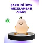 Kuzgun Ticaret Şarjlı Armut Masa Lambası Renk Değiştiren LED Gece Işığı - Lisinya