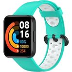 Kuzgun Ticaret Xiaomi Redmi Watch 2 Spor Delikli Kordon (Saat Değildir) - Turkuaz-Beyaz