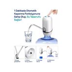 Kuzgun Ticaret Yeni Nesil Dokunmatik Damacana Su Pompası Şarjlı 1200 Mah ( Lisinya )