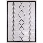Kuznetsk Gri Modern Geometrik Etnik Eskitme Desenli Boho Makinada Yıkanabilir Hafif Hav Toz Vermez Leke Tutmaz Kaymaz Taban Dijital Makine Baskı Halı Oturma Odası Salon Yolluk Koridor Mutfak Halısı
