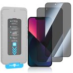 KUZOOM 2 Paket Gizlilik Ekran Koruyucu Kurulum kiti iPhone 13, Anti Spy Özel 9H Sertlik Kırılmaz Temperli Cam Film Koruyucu Otomatik Konumlandırma Kurulum Çerçevesi ile