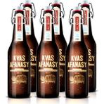 Kvas Afanasy Alkolsüz Malt İçecek 6 x 500 ml Filtrelenmemiş Cam Şişe Aroma ve Lezzet