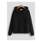 KVİNS Oversize Basic Sherpa Peluş Sweatshirt Ceket Kışlık Tüylü Fermuarlı Hoodie -Peluş Hırka
