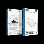 Kvk&Fixpack 25W Typec+Usb-A Çift Port Usb Adaptörşarj Cihazları