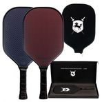 KVLR POWER Pickleball Paddle | Aramid Fiber (Kırmızı ve Mavi) | ABD Pickleball (USAPA) Turnuva Oyunu İçin Onaylandı | Üstün GÜÇ Kontrolü ve Döndürme için Gelişmiş Aramid Elyaf, Dayanıklı ve Hafif