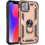 Kvy Apple iPhone 11 Pro Max Yüzüklü Standlı Vega Kılıf - Altın