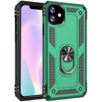 Kvy Apple iPhone 11 Yüzüklü Standlı Vega Kılıf - Yeşil