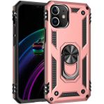 Kvy Apple iPhone 12 Mini Yüzüklü Standlı Vega Kılıf - Bronz