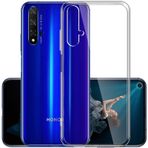 Kvy Huawei Honor 20 Kamera Korumalı Süper Silikon Şeffaf Kılıf