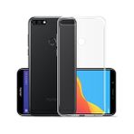 Kvy Huawei Honor 7c Kamera Korumalı Süper Silikon Kılıf - Şeffaf