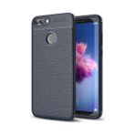 Kvy Huawei Honor 7x Deri Görünümlü Lux Niss Silikon Kılıf - Lacivert