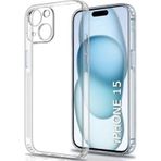 Kvy iPhone 15 Kamera Korumalı Süper Silikon Şeffaf Kılıf