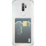 Kvy Oppo A9 2020 Kamera Korumalı Kartlıklı Setra Şeffaf Silikon Kılıf