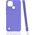 Kvy Realme C21 Biye Silikon Kılıf - Lila