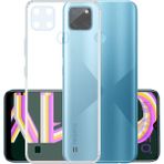 Kvy Realme C25S Kamera Korumalı Süper Silikon Kılıf Ekran Koruyucu - Şeffaf