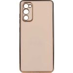 Kvy Samsung Galaxy A03S Parlak Kenarlı Bark Silikon Kılıf - Rose Gold