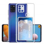 Kvy Samsung Galaxy A21s Kamera Korumalı Kartlıklı Setra Şeffaf Silikon Kılıf