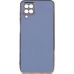Kvy Samsung Galaxy A22 4g Parlak Kenarlı Bark Silikon Kılıf - Açık Mavi